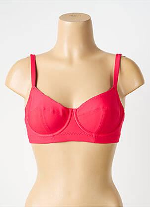 Sutien de costum de baie bretele elastice reglabile sutien balconet cu decolteu înalt roz SIMONE PERELE femeie