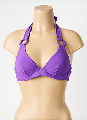 Sutien de costum de baie elasticitate sutien cupe întregi cu decolteu înalt violet AUBADE femeie