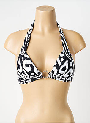 Sutien de costum de baie elasticitate top triunghiuri negru ANTIGEL femeie