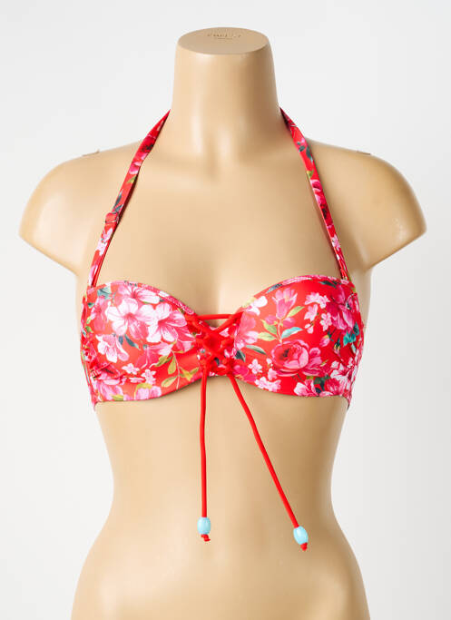 Sutien de costum de baie roșu ANTIGEL femeie