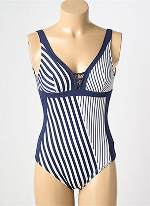 Costum de baie dintr-o singură piesă imprimeu fantezie albastru LISE CHARMEL femme