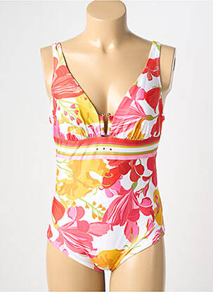 Costum de baie dintr-o singură piesă imprimeu fantezie roșu LISE CHARMEL femme