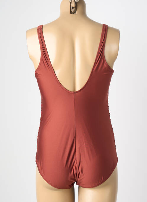 Costum de baie dintr-o singură piesă bretele elastice maro ANTIGEL femme