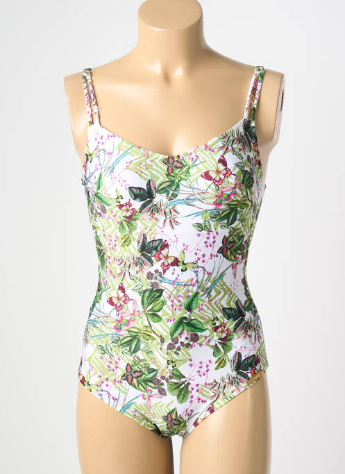 Costum de baie dintr-o singură piesă bretele elastice reglabile verde LISE CHARMEL femme