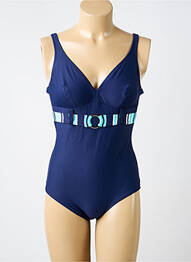 Costum de baie dintr-o singură piesă bretele elastice albastru ANTIGEL femme