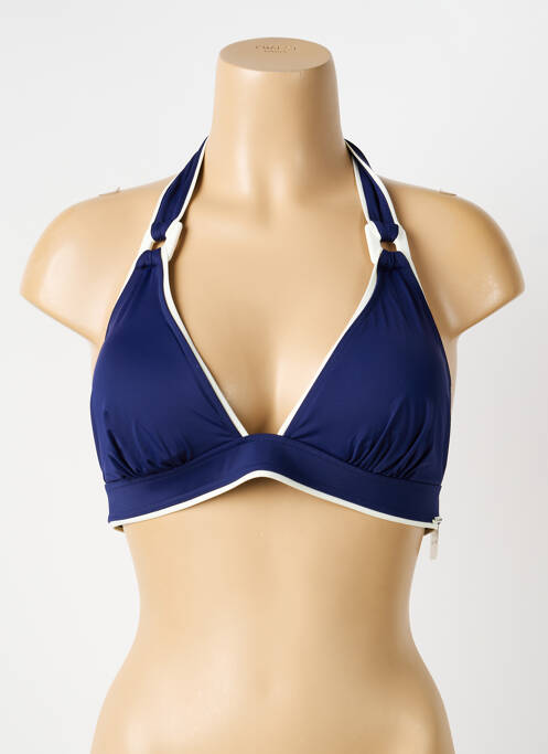 Sutien de costum de baie închidere cu legături de legat albastru AUBADE femme