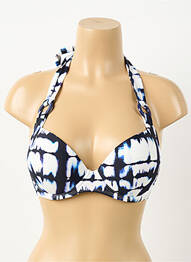 Sutien de costum de baie elasticitate top sutien push-up albastru AUBADE femeie