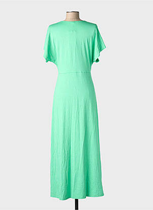 Rochie lungă mâneci scurte mâneci scurte verde KILKY femeie