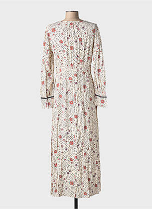Rochie lungă mâneci lungi mâneci lungi bej GRACE & MILA femeie