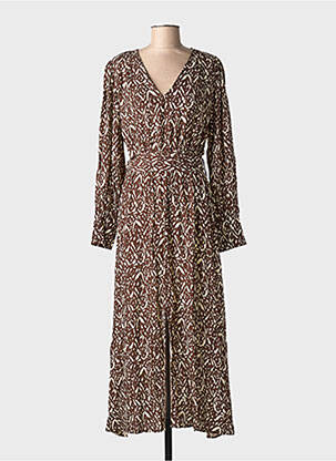 Rochie lungă maro GRACE & MILA femeie