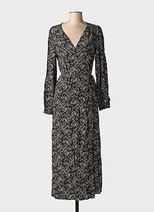 Rochie lungă mâneci lungi mâneci lungi negru GRACE & MILA femeie