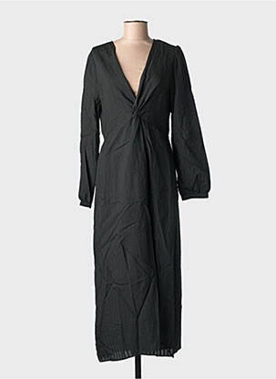 Rochie lungă mâneci lungi mâneci lungi negru GRACE & MILA femeie