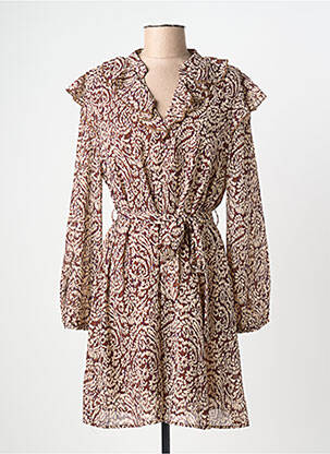 Rochie scurtă maro CERISE BLUE femeie