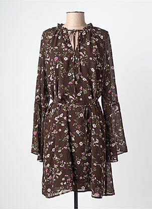 Rochie scurtă maro CERISE BLUE femeie