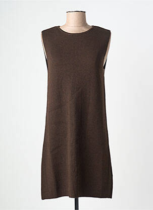 Rochie scurtă fără mâneci fără mâneci maro GRACE & MILA femeie