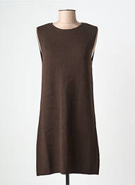 Rochie scurtă fără mâneci fără mâneci maro GRACE & MILA femeie