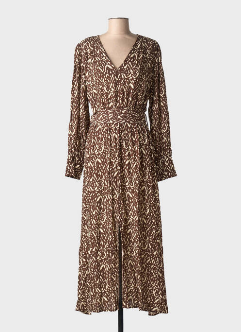 Rochie lungă maro GRACE & MILA femeie