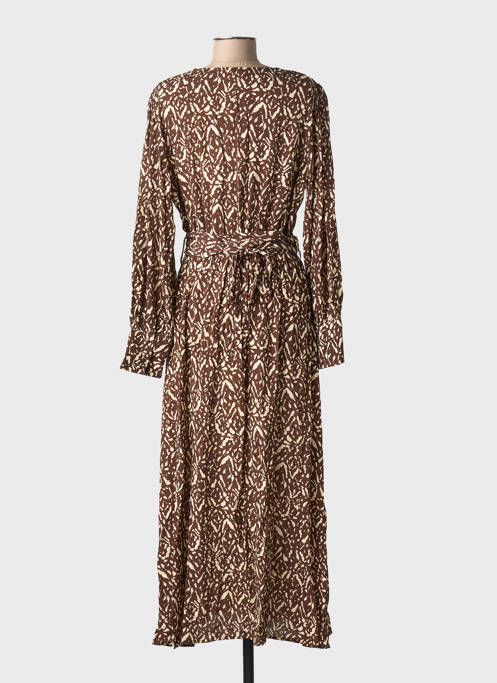 Rochie lungă maro GRACE & MILA femeie