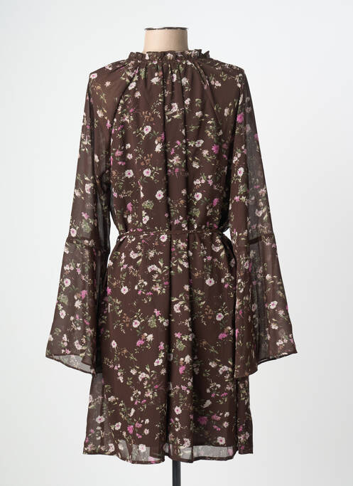 Rochie scurtă maro CERISE BLUE femeie