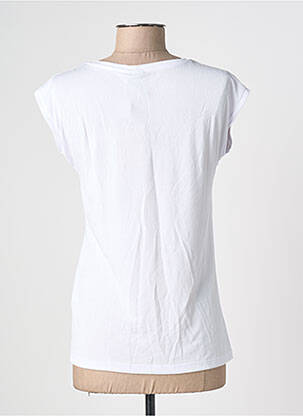 Tricou guler în v mâneci scurte alb PIECES femeie