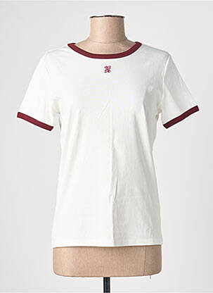 Tricou elasticitate mâneci scurte alb GRACE & MILA femeie