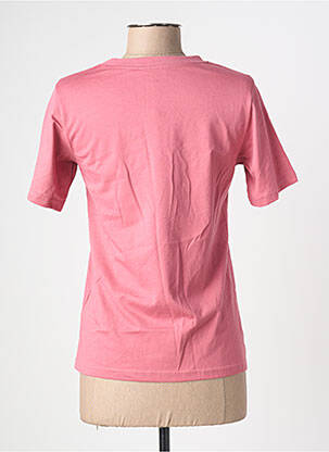 Tricou serigrafie flockată mâneci scurte roz GRACE & MILA femeie