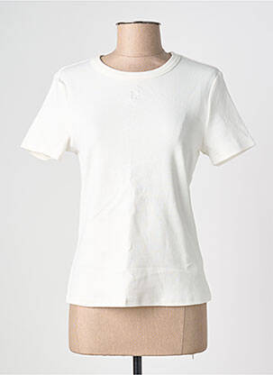 Tricou elasticitate mâneci scurte alb GRACE & MILA femeie