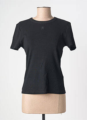 Tricou elasticitate mâneci scurte negru GRACE & MILA femeie