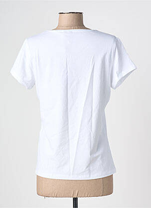 Tricou serigrafie flockată mâneci scurte alb PIECES femeie