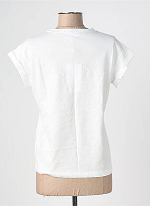 Tricou serigrafie flockată mâneci scurte alb GRACE & MILA femeie