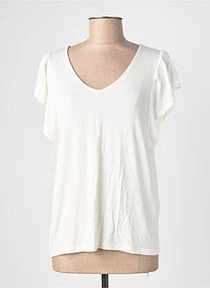 Tricou alb PIECES femeie