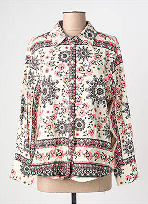 Cămașă imprimeu floral mâneci lungi bej GRACE & MILA femeie