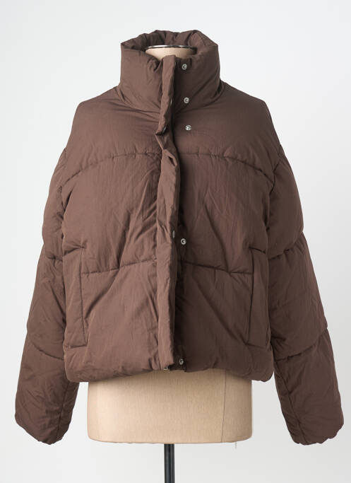 Geacă matlasată mâneci lungi fără glugă maro GRACE & MILA femme