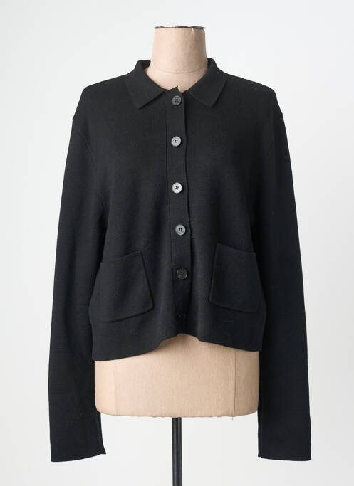 Vestă cu mâneci lungi închidere cu nasturi pe față negru GRACE & MILA femme