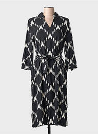 Rochie midi imprimeu fantezie mâneci lungi negru STREET ONE femme