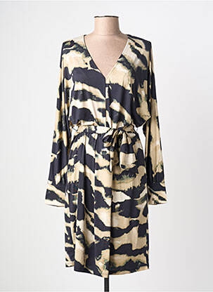 Rochie midi mâneci lungi mâneci lungi bej K-DESIGN femeie