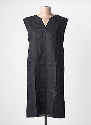 Rochie midi țesătură crep mâneci scurte negru STREET ONE femme