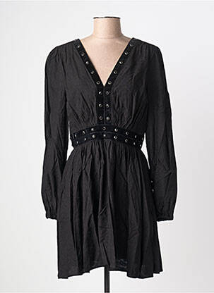 Rochie scurtă închidere cu fermoar la spate mâneci lungi negru GUESS femeie