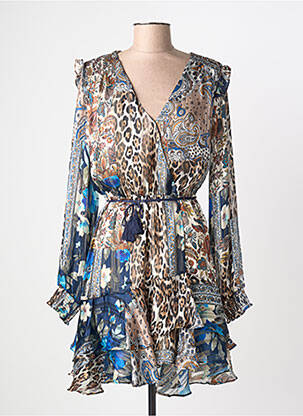 Rochie scurtă mâneci lungi mâneci lungi maro GUESS femeie