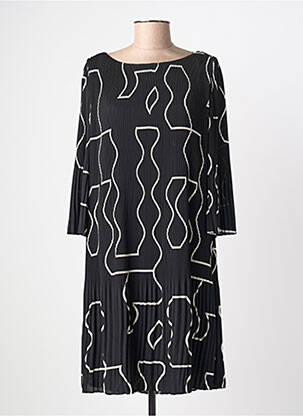 Rochie midi croială fluidă mâneci 3/4 negru S.OLIVER femeie