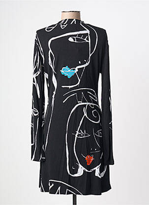 Rochie scurtă mâneci lungi mâneci lungi negru DESIGUAL femeie