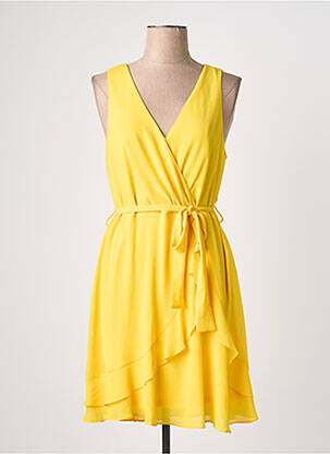 Rochie scurtă galben MORGAN femeie