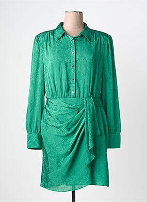 Rochie scurtă mâneci lungi mâneci lungi verde MORGAN femeie