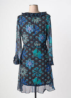 Rochie midi imprimeu floral mâneci lungi albastru DESIGUAL femeie