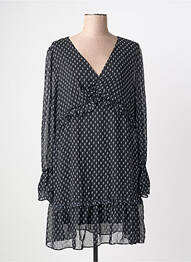 Rochie scurtă croială fluidă mâneci lungi negru GOA GOA femme