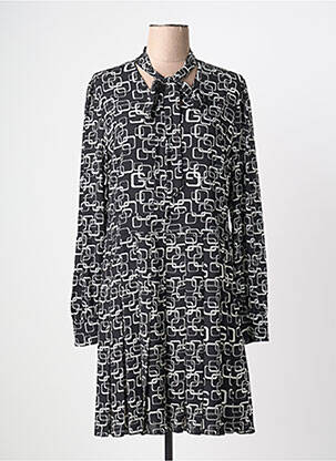 Rochie midi croială fluidă mâneci lungi negru GAUDI femeie