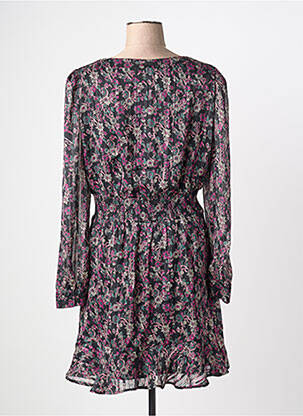 Rochie midi imprimeu floral mâneci lungi violet MORGAN femeie