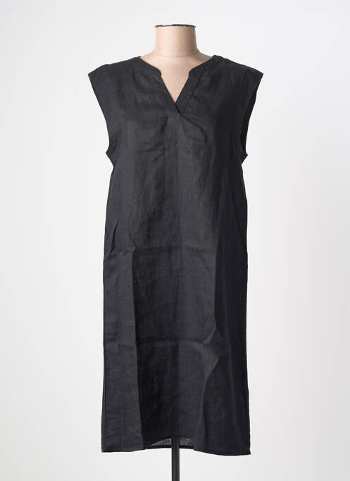 Rochie midi țesătură crep mâneci scurte negru STREET ONE femme