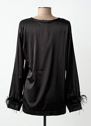 Top guler rotund mâneci lungi negru ZOE ZONE OF EMBROIDERED femeie