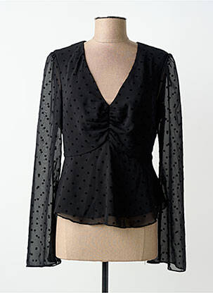 Top croială cambrată mâneci lungi negru GUESS femeie